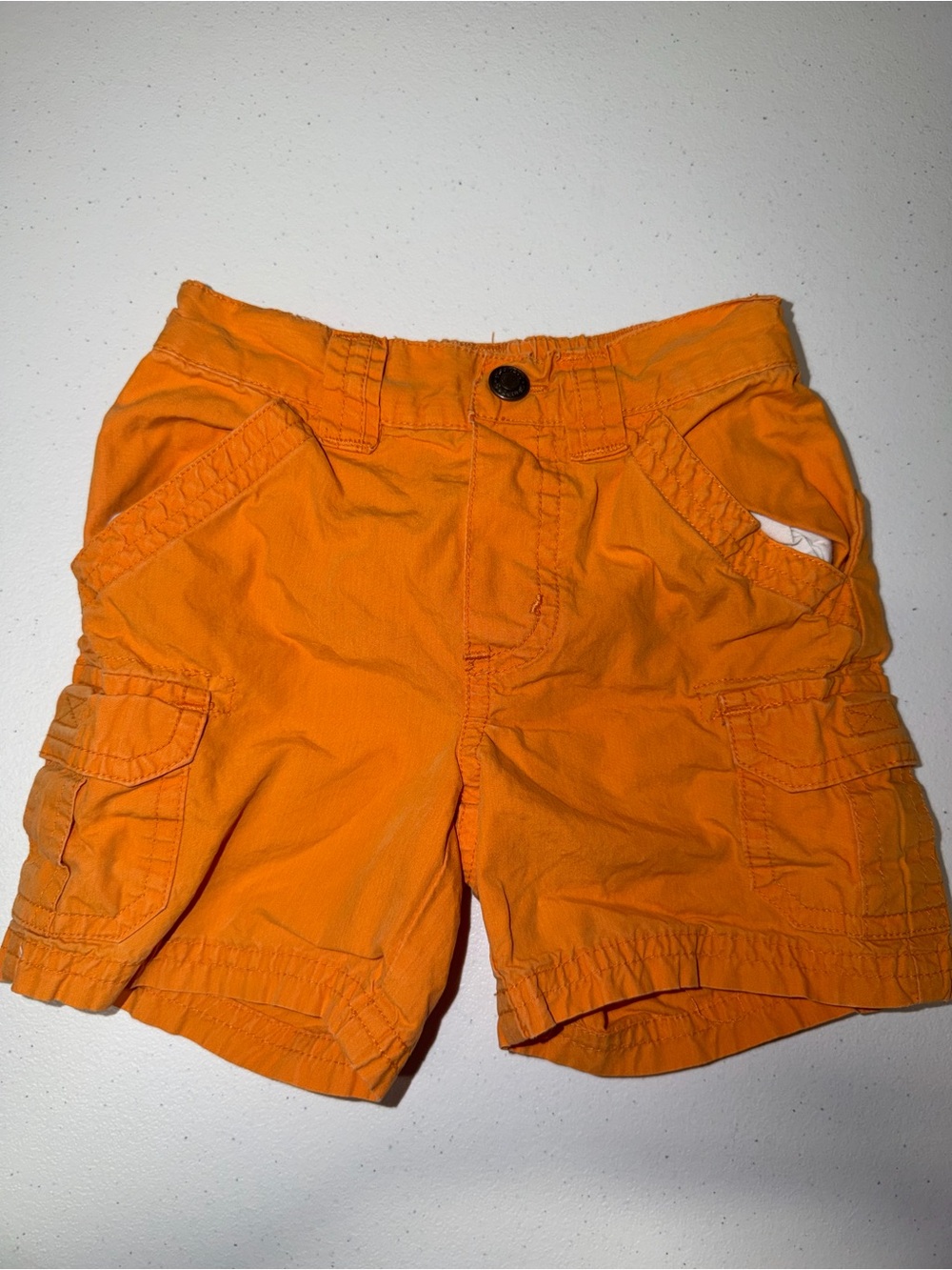 Greendog: Baby Orange Cargo Shorts (12 Months)